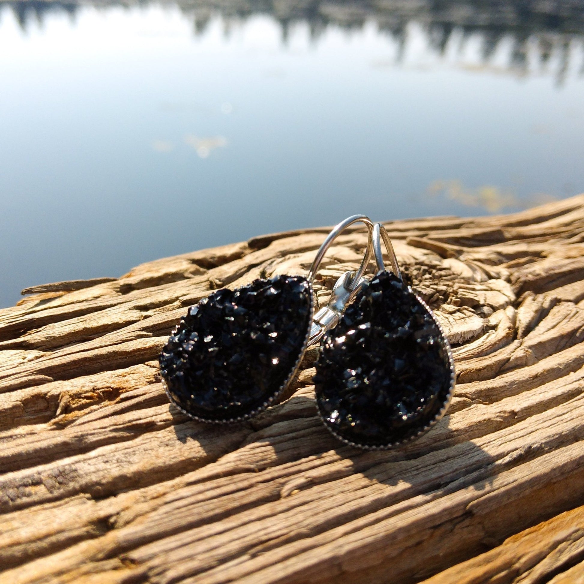 Charcoal Sparkle Dangles - Old - Fashioned Girls