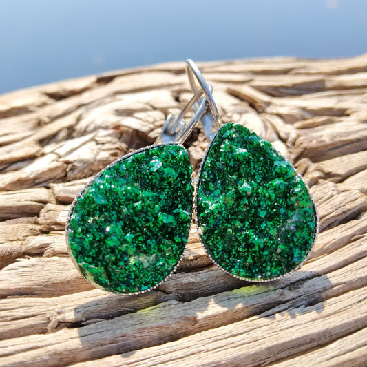 Emerald Sparkle Dangles - Old - Fashioned Girls