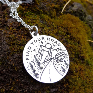 Find Your Road Necklace - Graduation Gift 2022, Van Life, Camping - Old - Fashioned Girls