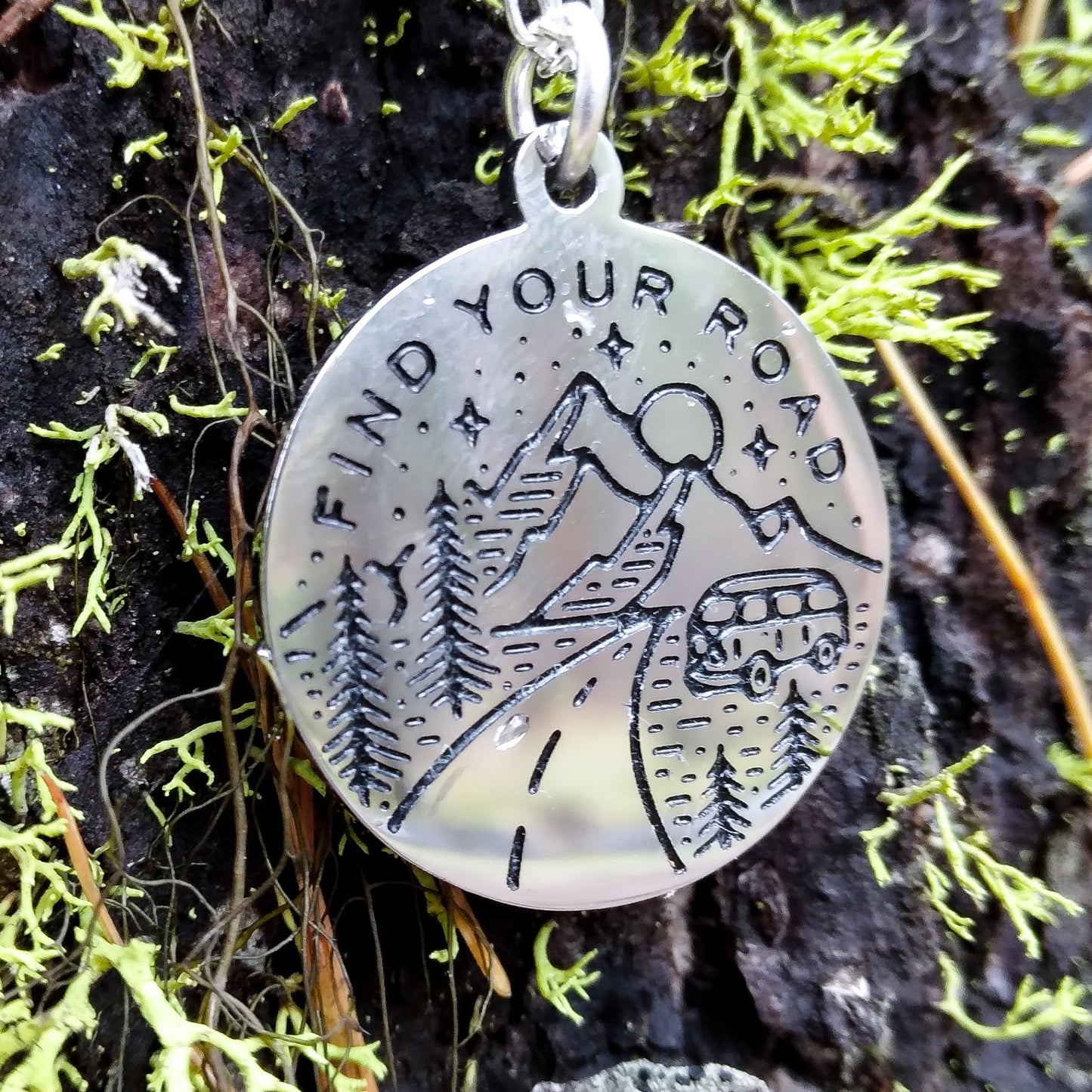 Find Your Road Necklace - Graduation Gift 2022, Van Life, Camping - Old - Fashioned Girls