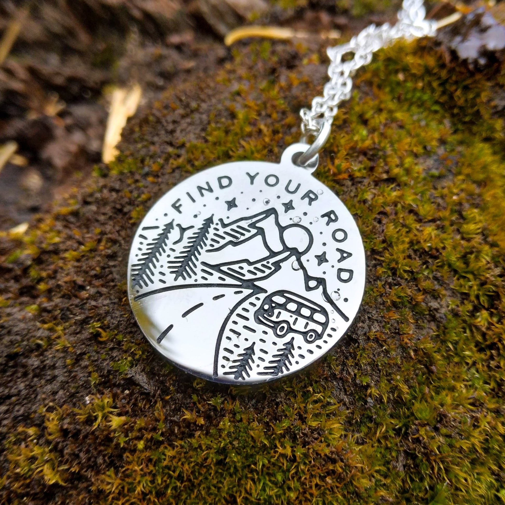 Find Your Road Necklace - Graduation Gift 2022, Van Life, Camping - Old - Fashioned Girls