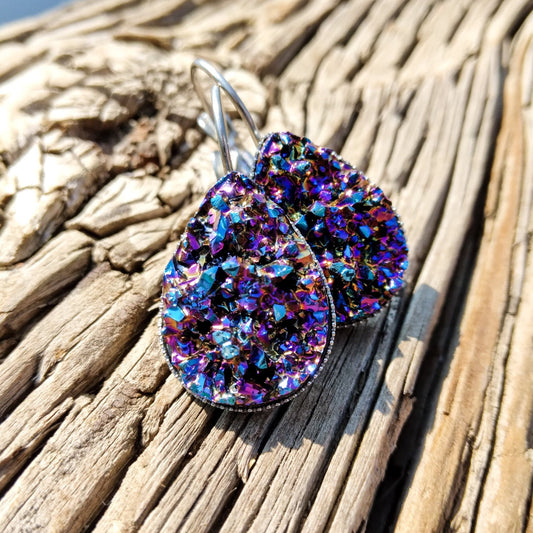 Galaxy Teardrop Sparkle Dangles - Old - Fashioned Girls