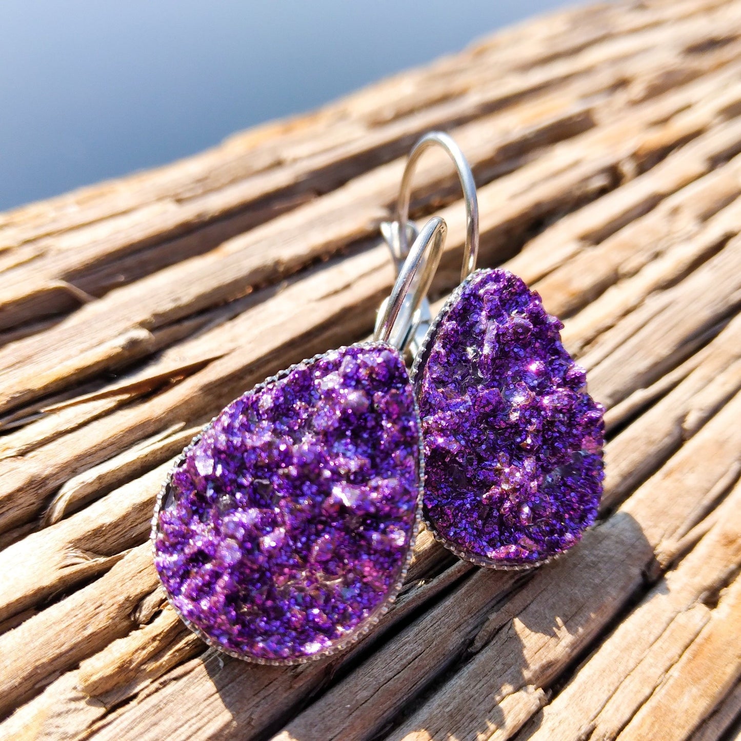 Plum Sparkle Dangles - Old - Fashioned Girls